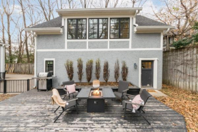 Modern Tudor Style Carriage House - Patio & grill